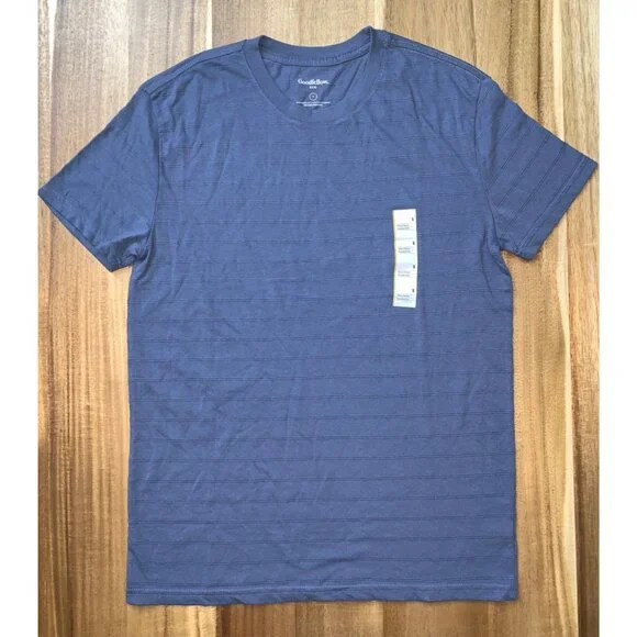 Goodfellow & Co Mens Casual Blue Crew Neck Short Sleeves T-Shirt Size Small - Picture 11 of 11